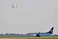 Boeing 737-800, Travel Service Hungary, HA-LKE. V pozad OK-TVL
