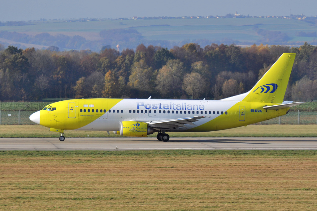 Boeing 737-300 QC EI-DVA, Mistral Air, Divert FCO - WAW, Ostrava ( OSR / LKMT ), 23.10.2013