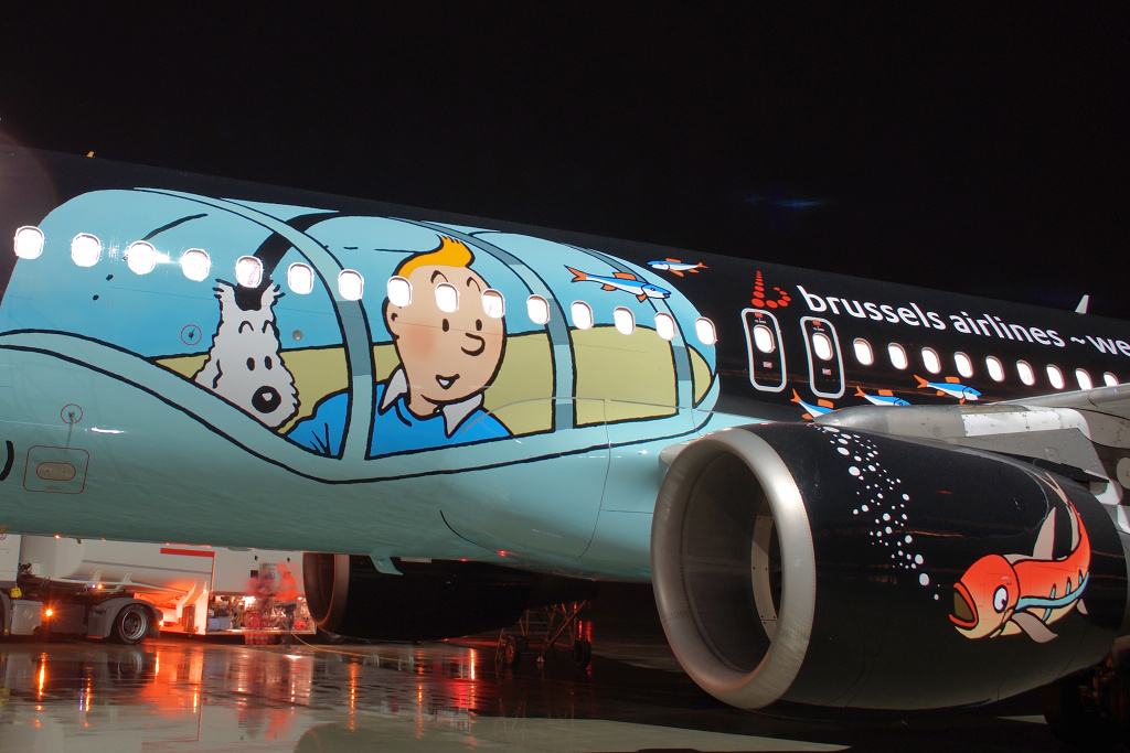 Airbus A320-200 OO-SNB, Brussels Airlines ( BEL / SN ), New Tintin Livery, Ostrava ( OSR / LKMT ), 14.03.2015